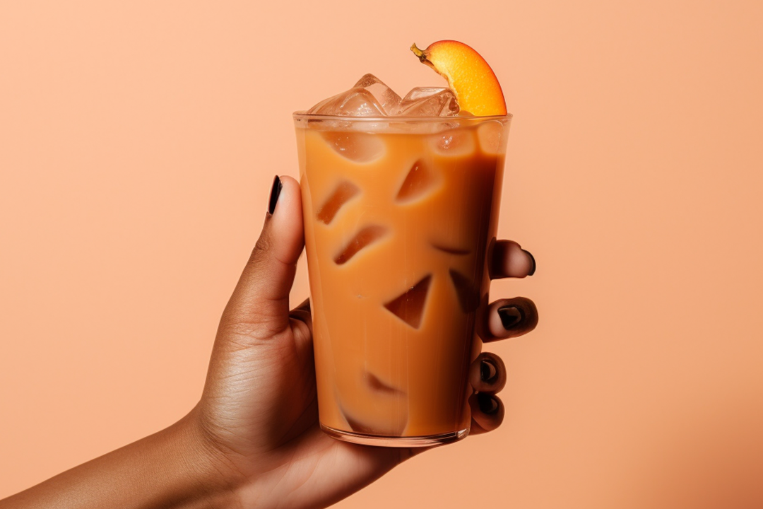 THC Infused Peach Mimosa Iced Latte Recipe