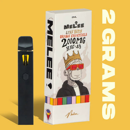 2 Gram Live Resin Disposable Vape: Orange Creamsicle (HHC, HHCo, D9)