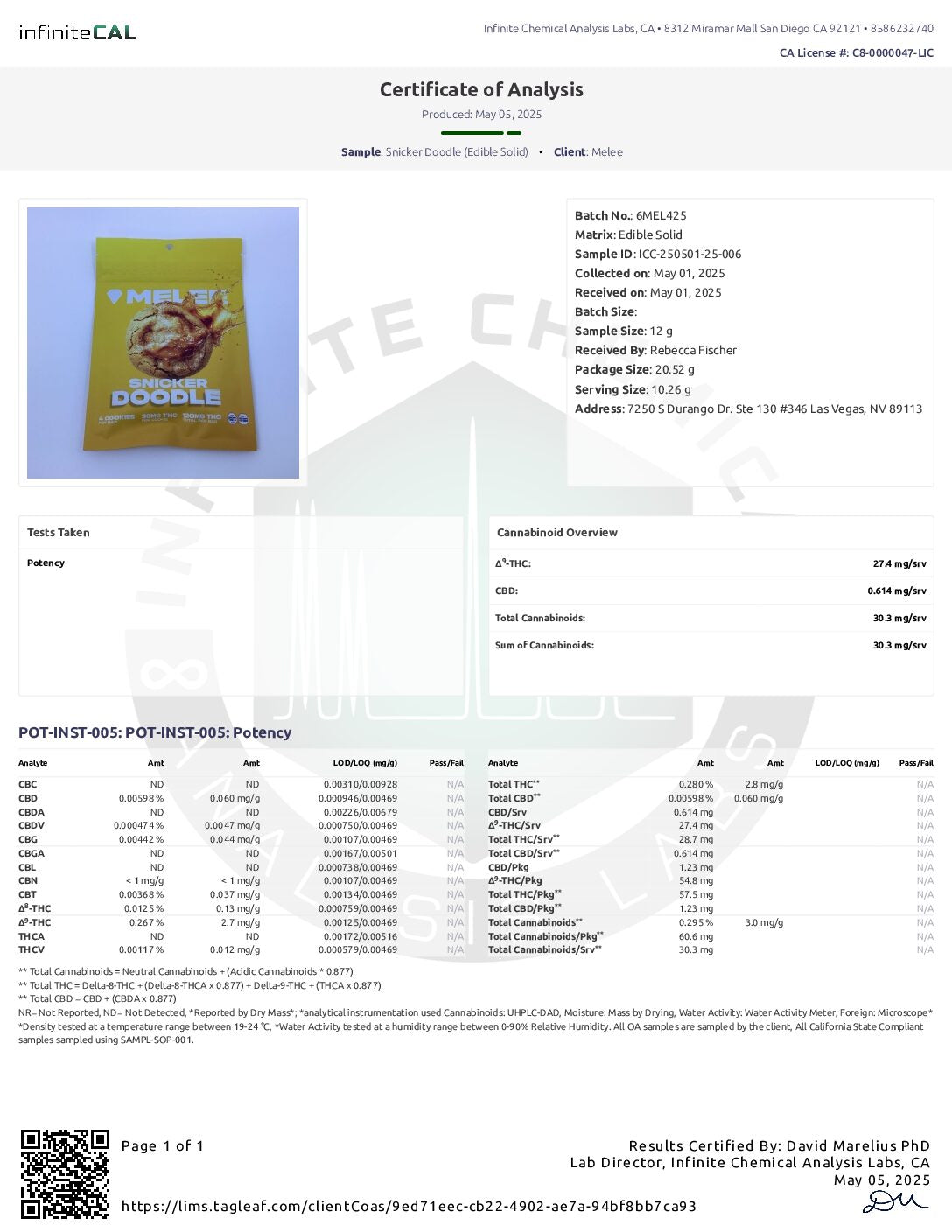30mg • Snickerdoodle • THC Cookies [4 pk] (120mg Delta-9 THC)