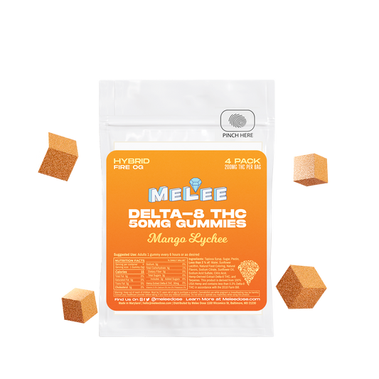 50mg • Mango Lychee • Fire OG [4 pk] (200mg Delta-8 THC)