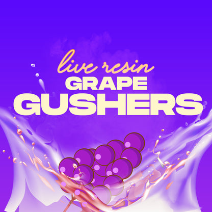 2 Gram Live Resin Disposable Vape: Grape Gushers (HHC, CBN, D9)
