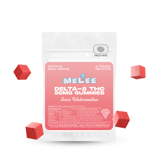 50mg • Sour Watermelon • Maui Wowie [4 pk] (200mg Delta-8 THC)