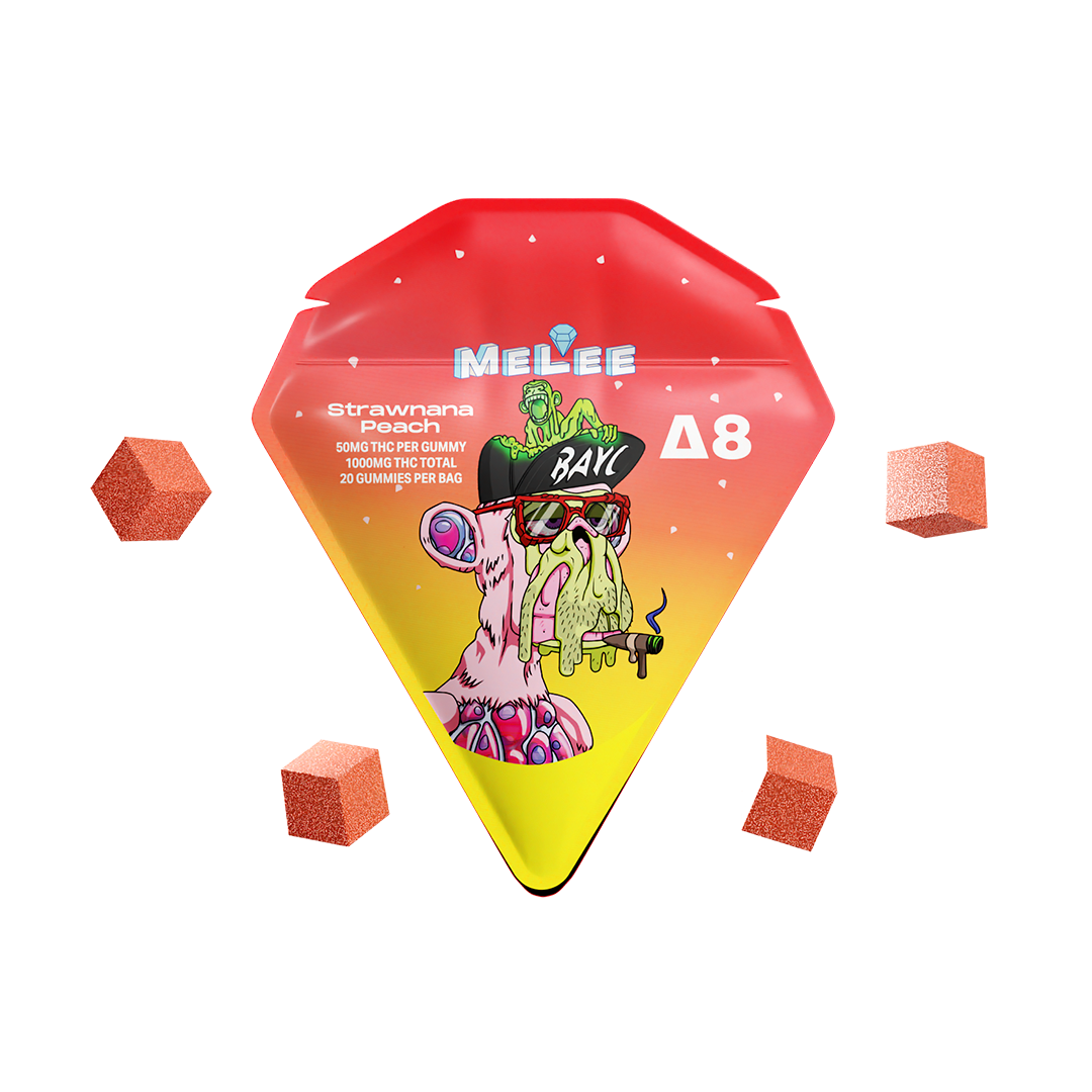 50mg • Strawnana Peach • Gushers [20 pk] (1000mg Delta-8 THC)