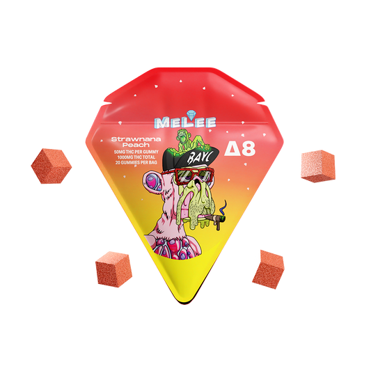 50mg • Strawnana Peach • Gushers [20 pk] (1000mg Delta-8 THC)