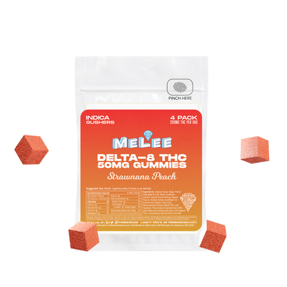 50mg • Strawnana Peach • Gushers [4 pk] (200mg Delta-8 THC)