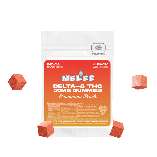 50mg • Strawnana Peach • Gushers [4 pk] (200mg Delta-8 THC)