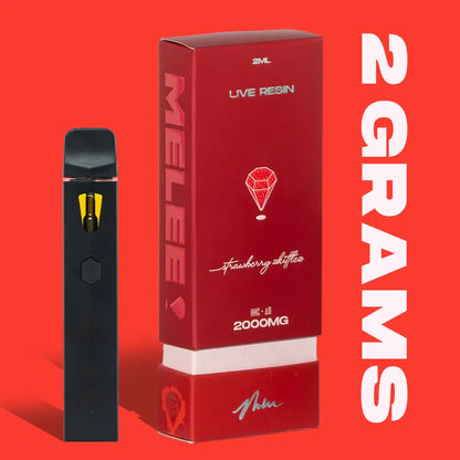 2 Gram Live Resin Disposable Vape: Strawberry Zkittlez (HHC, Delta-9 THC)