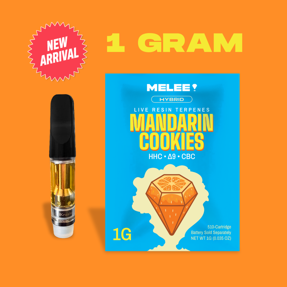 1 Gram Live Resin Vape Cartridge: Mandarin Cookies (HHC, CBC, Delta-9 THC)