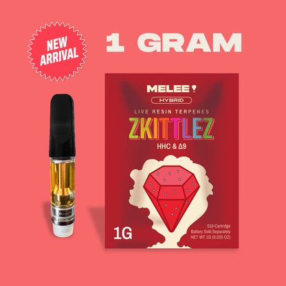 1 Gram Live Resin Vape Cartridge: Strawberry Zkittlez (HHC, Delta-9 THC)