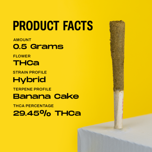 Banana Cake THCa Pre-roll Specs